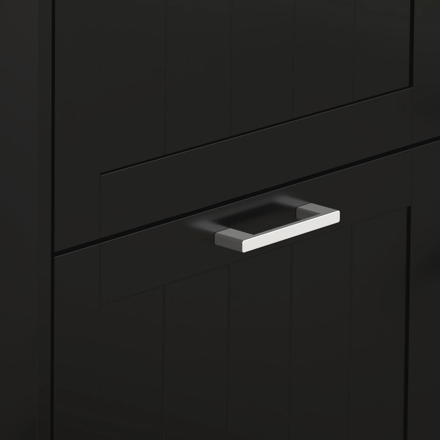 Slim Shoe Storage Cabinet with 3 Flip Drawers for Entryway, Black