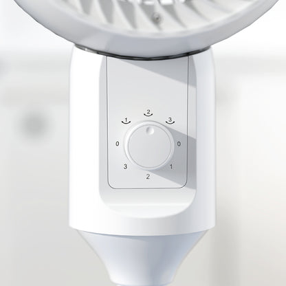 9 Inch Air Circulator Fan 70° Oscillation Carry Handle Black White