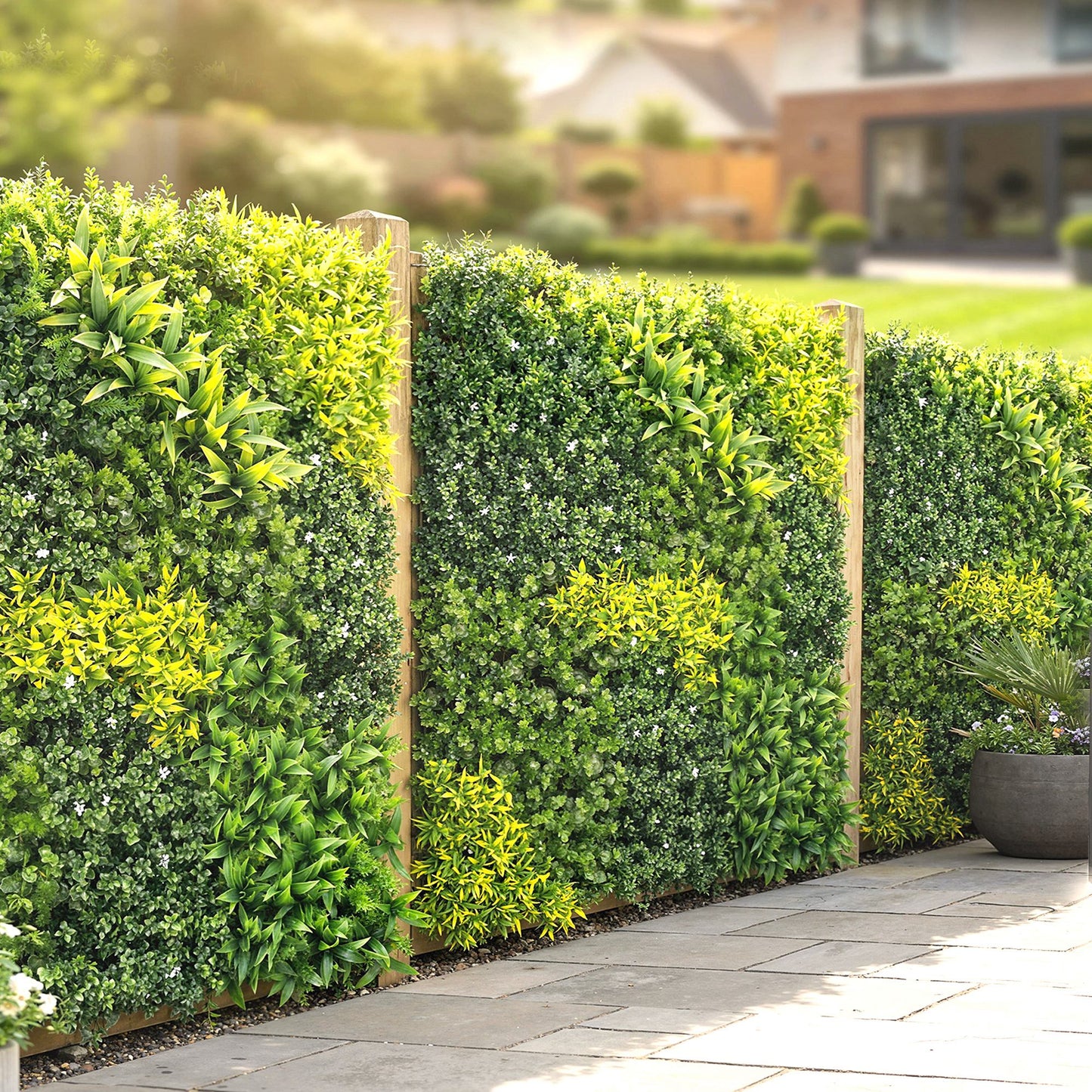 Artificial Grass Wall Panel, Greenery Wall, 100x100 cm, Green