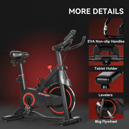 Exercise Bike, Stationary Bike with Adjustable Magnetic Resistance