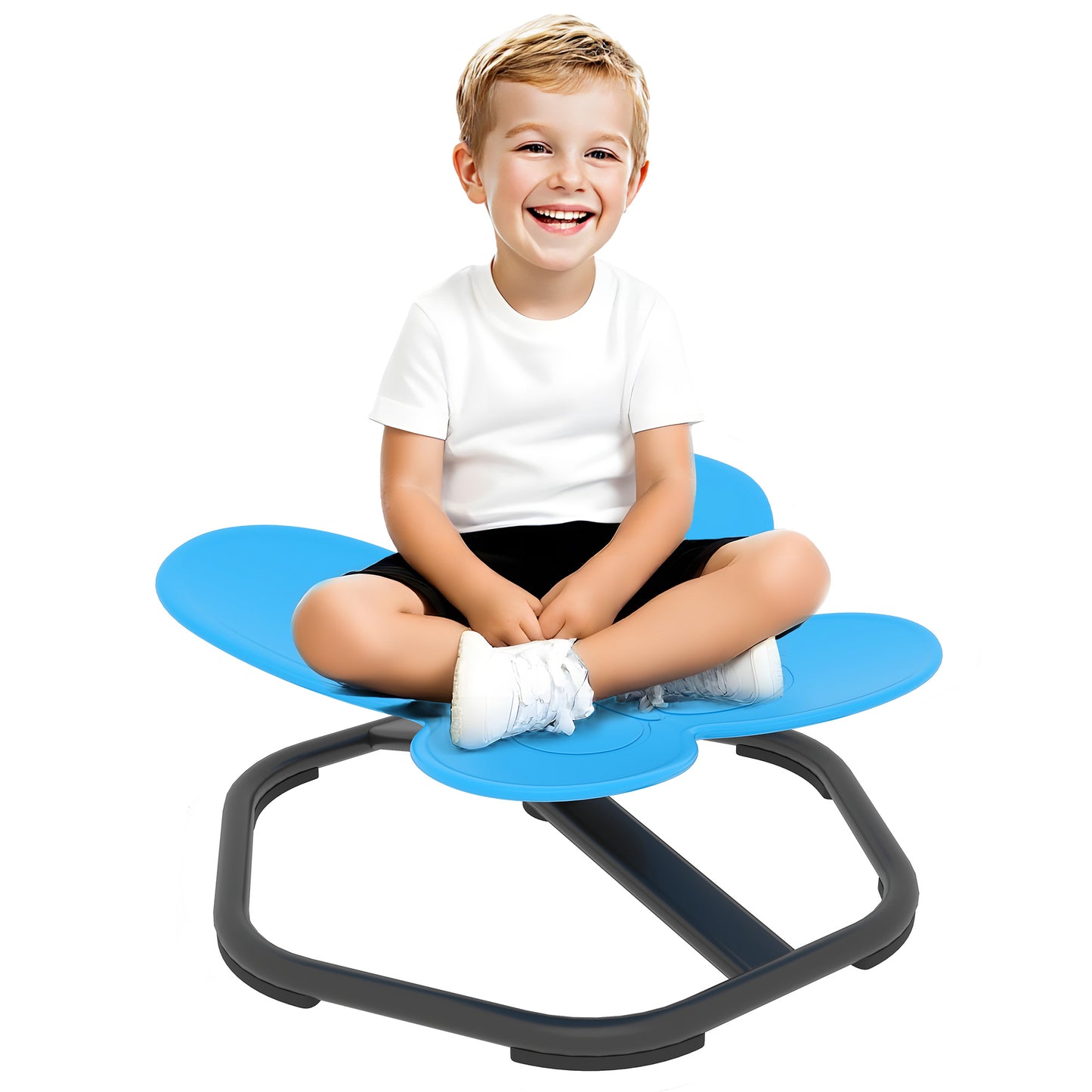 Butterfly-Shaped Kids Swivel Chair, Sensory Spinning Chair, Blue