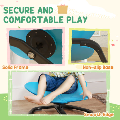Butterfly-Shaped Kids Swivel Chair, Sensory Spinning Chair, Blue