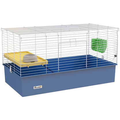 Small Animal Cage, Rabbit Guinea Pig Hutch, Pet Playhouse, Blue