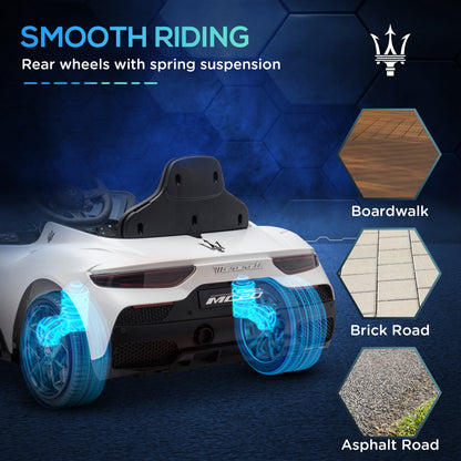 Maserati MC20 Licensed 12V Kids Ride on Car w/ Remote, White