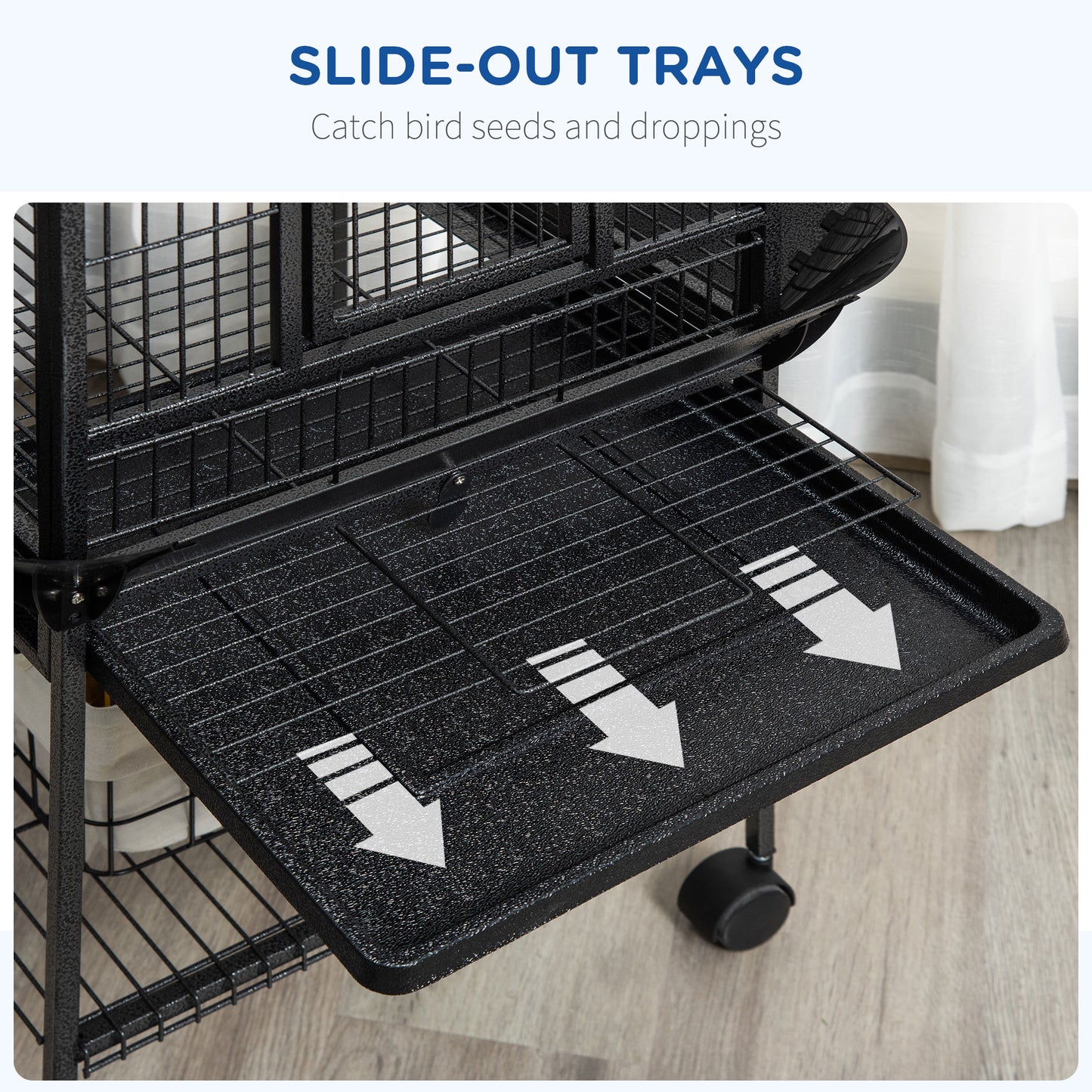 Steel Bird Cage,Large Budgie Cage for Cockatiels and Parakeets