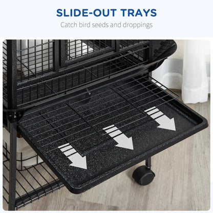 Steel Bird Cage,Large Budgie Cage for Cockatiels and Parakeets