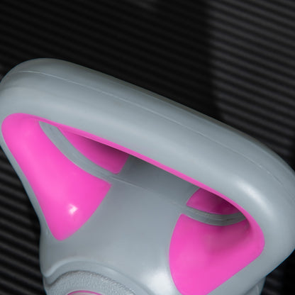 2kg Kettle Bell with Handle for Home Gym, Pink and Grey