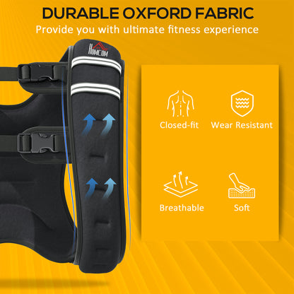 10KG Weighted Vest with Adjustable Straps, Pocket, Reflective Strips