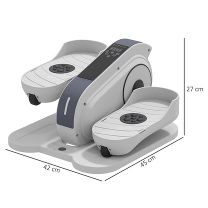 Under Desk Elliptical Machine Pedal Exerciser w/ 10 Speeds, White