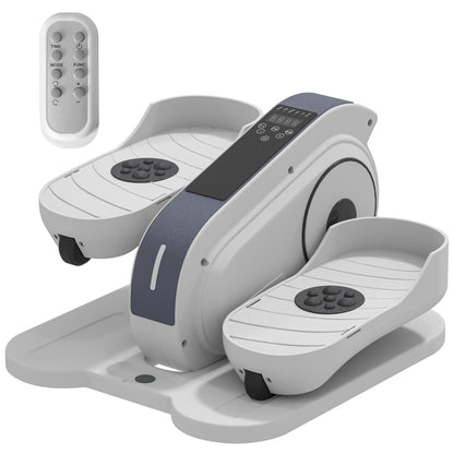 Under Desk Elliptical Machine Pedal Exerciser w/ 10 Speeds, White