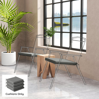 Seat Cushions with Machine Washable Cover Dark Grey