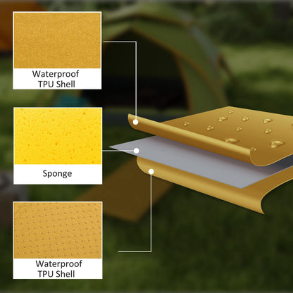 Self-Inflating Single Sleeping Pad Air Bed with Carry Bag, Khaki