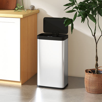 45L Sensor Bin, Stainless Steel Kitchen Bin with Automatic Close