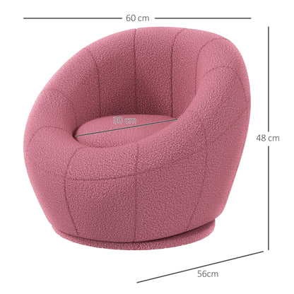 Warehouse Clearance -  Modern Accent Chair, Swivel Upholstered Armchair for Living Room, Bedroom, Home Office, Pink