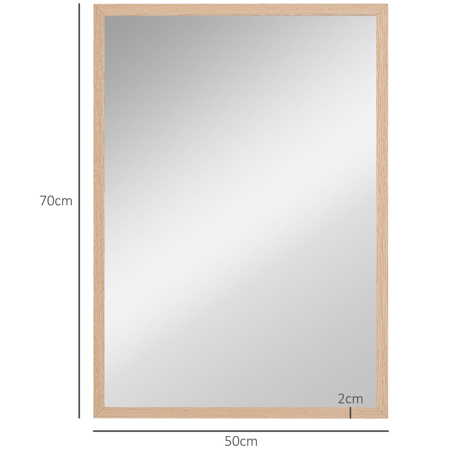 70x50cm Wall Bathroom Mirror for Home Decor, Vanity Mirror