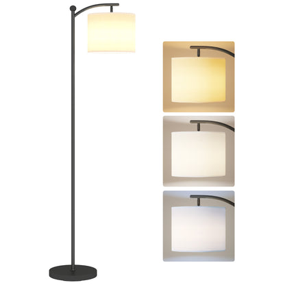 LED Floor Lamp with Dimmable Colours Temperature & Brightness, Black