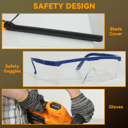 Cordless Hedge Trimmer with Brushless Motor, Orange