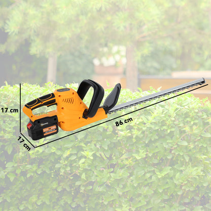 Cordless Hedge Trimmer with Brushless Motor, Orange