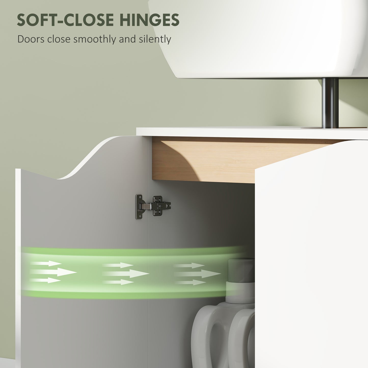 Under Sink Cabinet, Bathroom Sink Cabinet for Basin without Pedestal