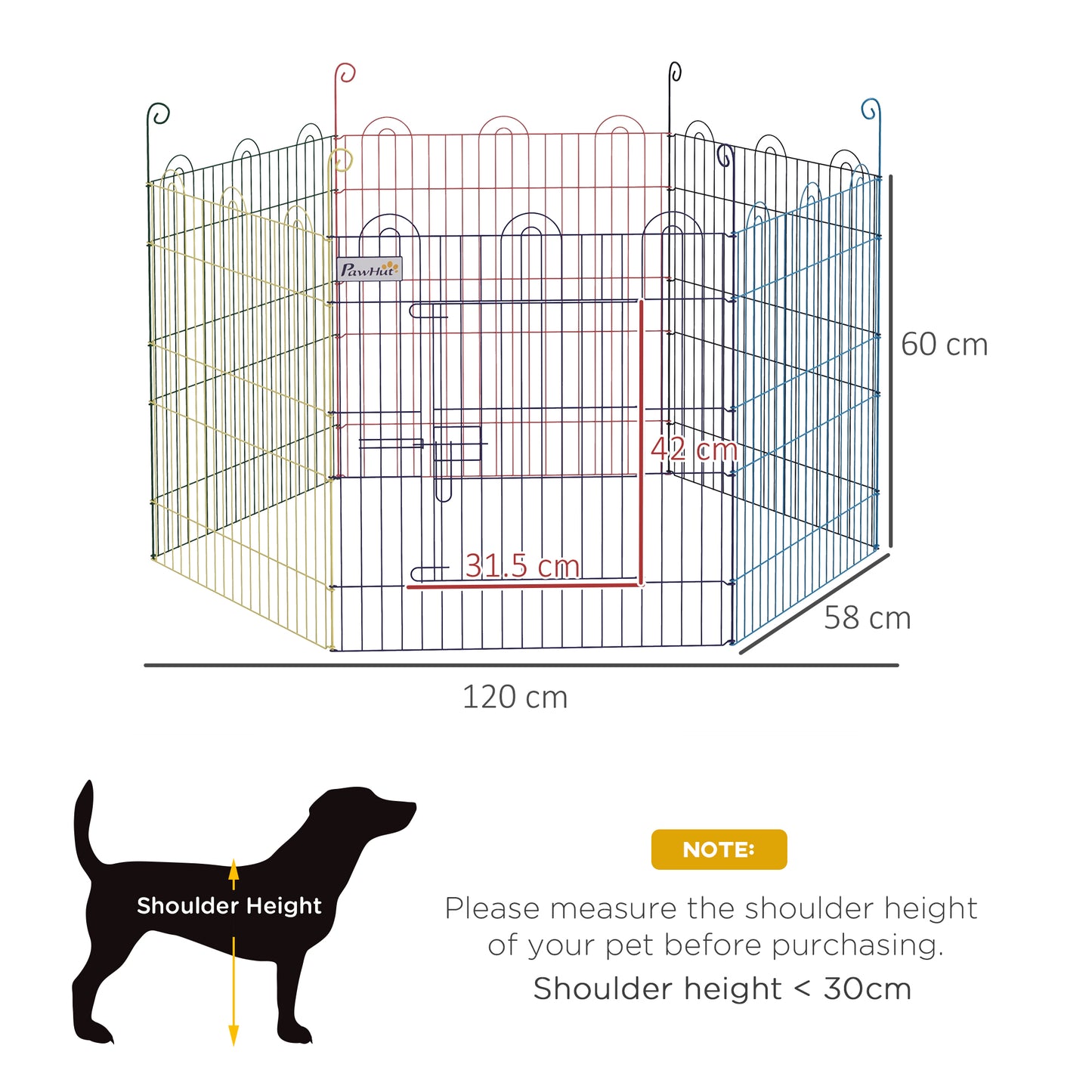 Pet Playpen Dog Puppy Crate Kennel w/ Door