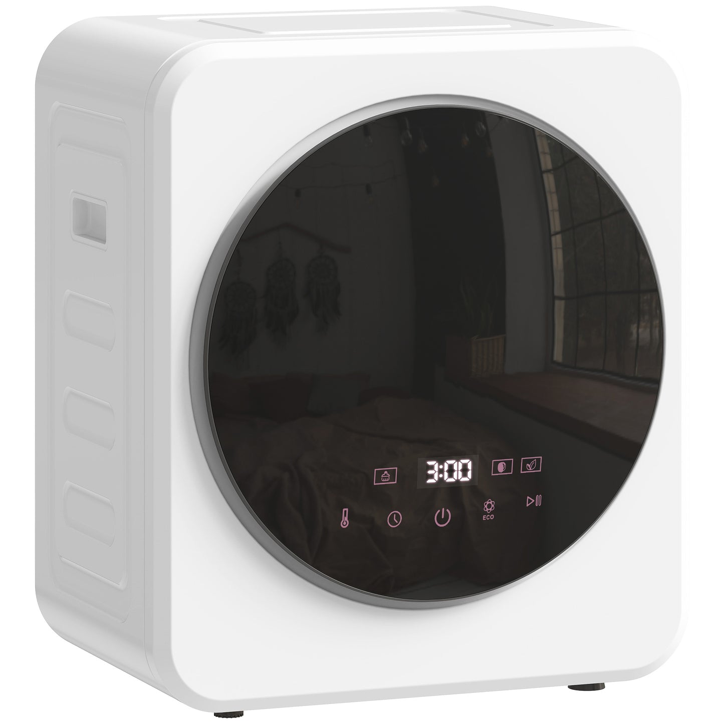 800W Compact Dryer Machine, 4kg Small Vented Tumble Dryer, White