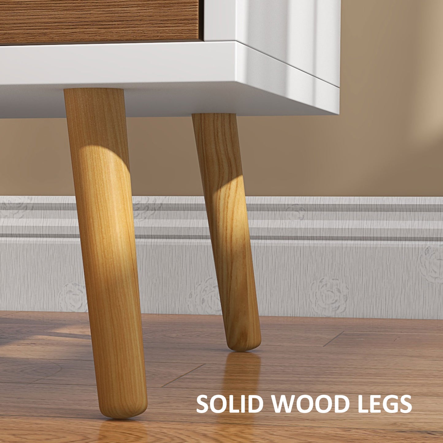 Bedside Table with 2 Drawers for Bedroom, Living Room