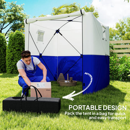 2 x 2m Pop Up Gazebo with Sides Easy up Party Tent, Blue