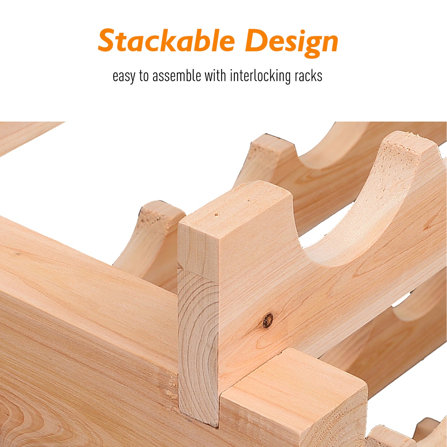72 Bottle Shelf Wine Rack Holder Standing Holds Storage Pine Wood Cellar