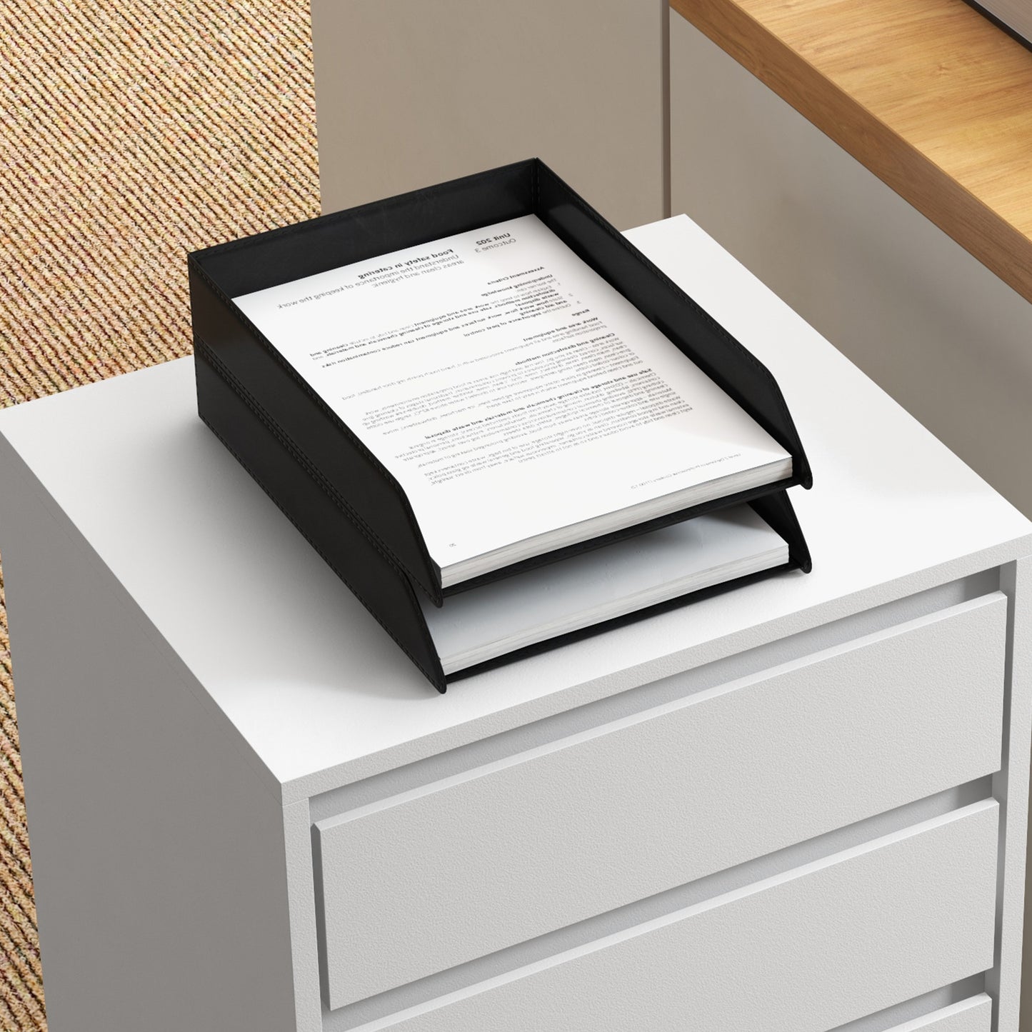 Mobile Vertical Filing Cabinet with 4 Drawers for Home Office, White