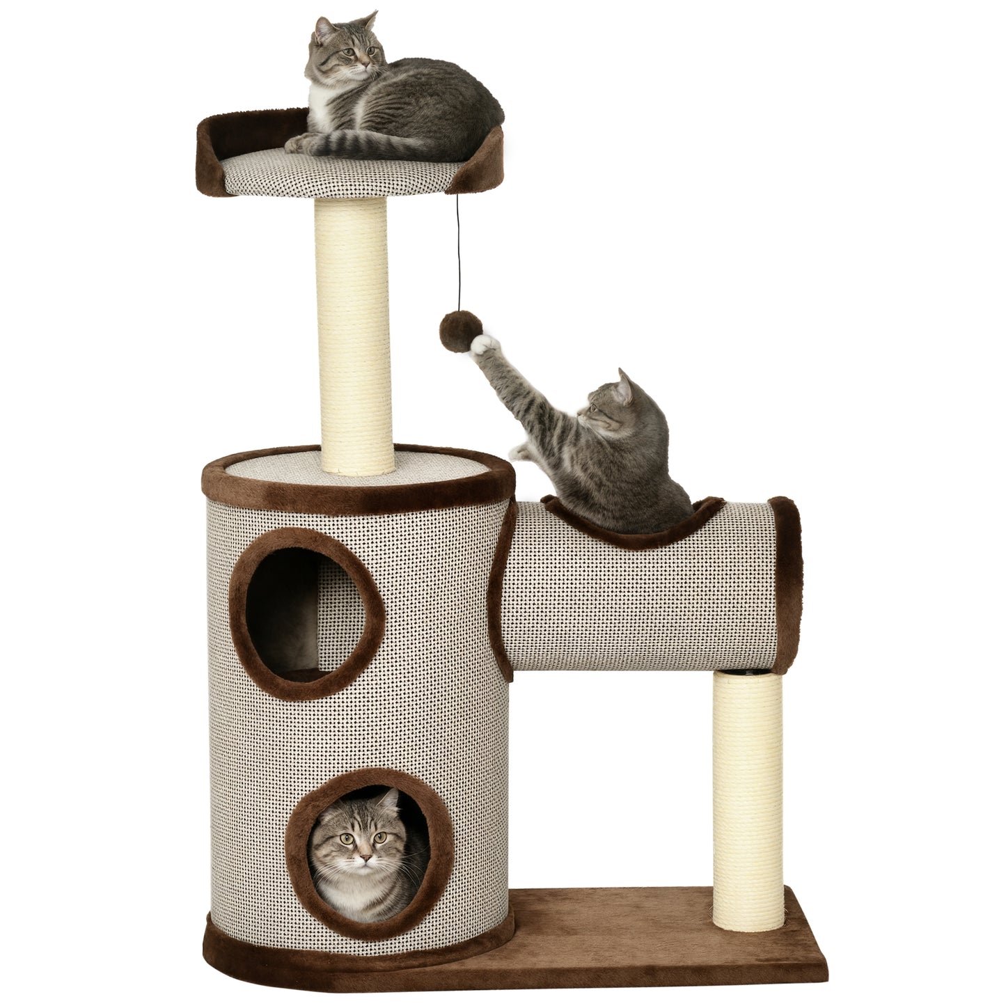 Cat Tree Tower Activity Centre w/ Cat House, Bed, Sisal Post, Hanging Toy