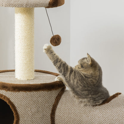 Cat Tree Tower Activity Centre w/ Cat House, Bed, Sisal Post, Hanging Toy