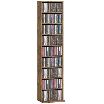 260 CD Storage Unit 120 DVD Storage Tower with 9 Compartments