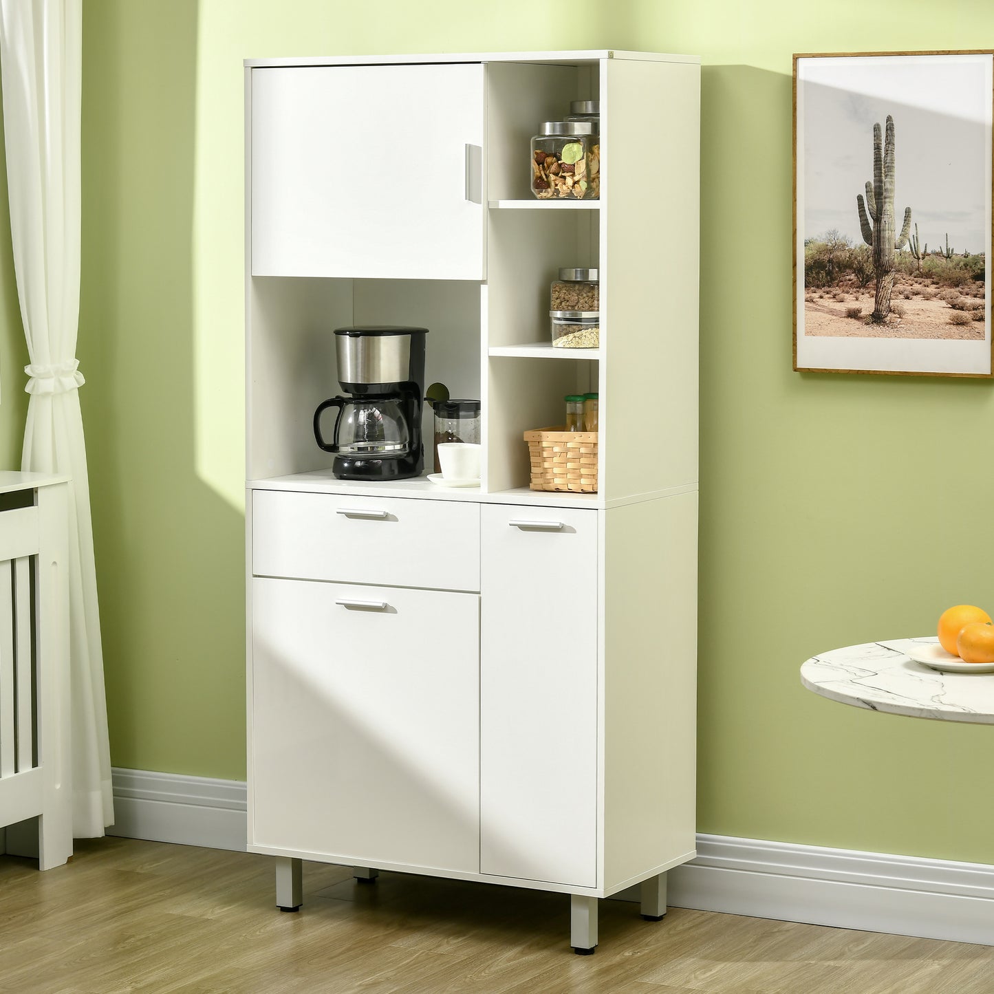Freestanding Kitchen Storage Unit Cupboard Cabinets Drawers  Shelf