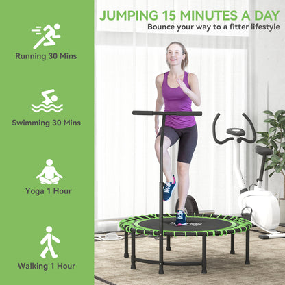 Trampoline Outdoor Bouncer Jumper Adjustable Handle, Green