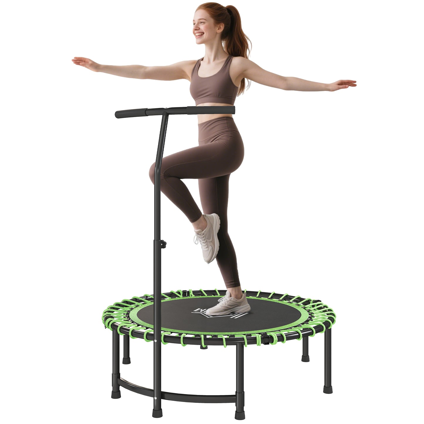 Trampoline Outdoor Bouncer Jumper Adjustable Handle, Green