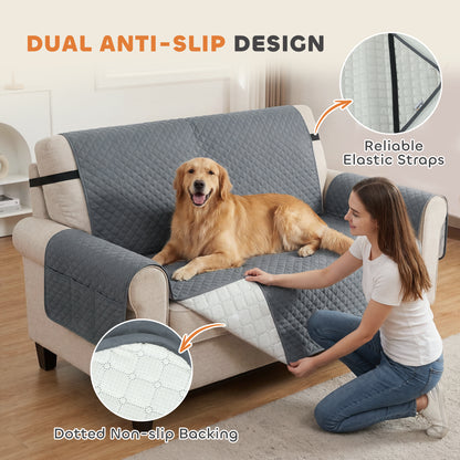 Waterproof Sofa Cover 2 Seater, Soft Couch Cover for Dogs Cats Pets
