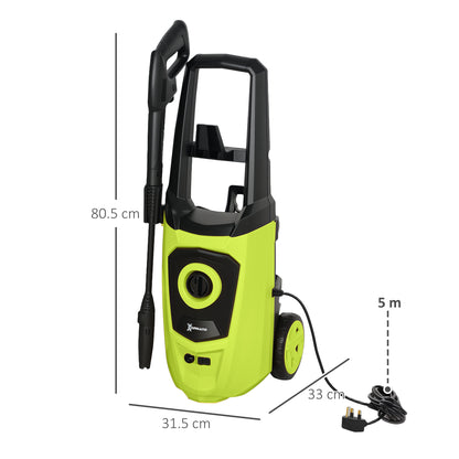 Portable Power Washer 1800W, 150 Bar, 510 L/h for Garden, Car, Green