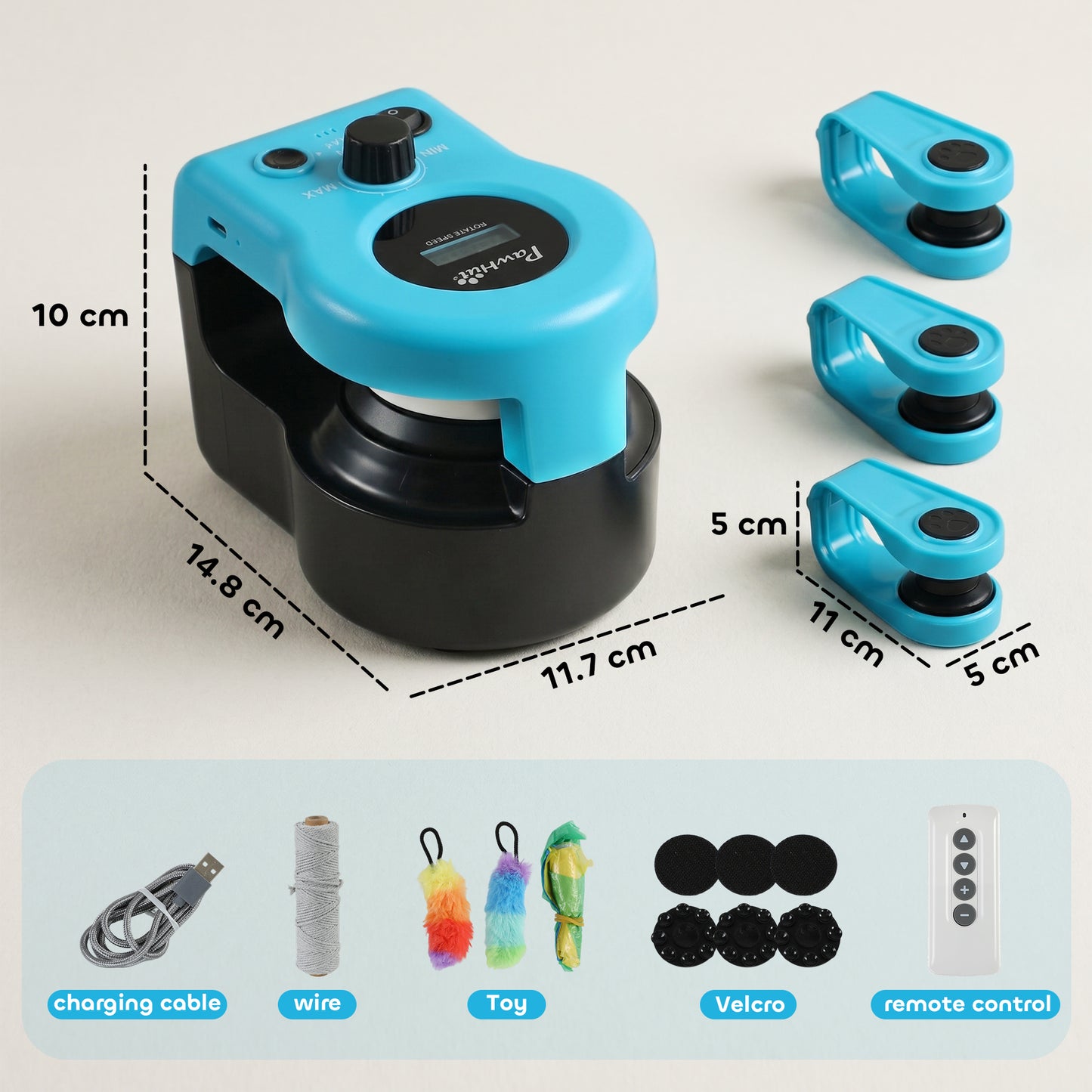 Interactive Cat Toy for Indoor Kittens & Adult, Automatic & Remote Control Electric Cat Toy with Adjustable Speed, DIY Track & Mouse Sound, Rechargeable Boredom Buster