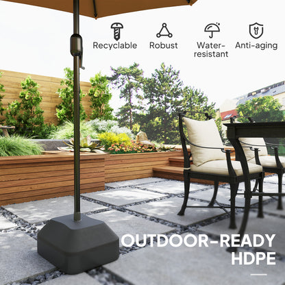 Fillable Parasol Base, Sun Umbrella Base for Deck Poolside, Black
