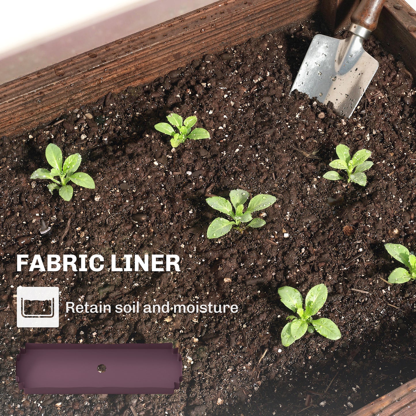 3-Tier Wooden Raised Planter, Raised Garden Bed on Legs