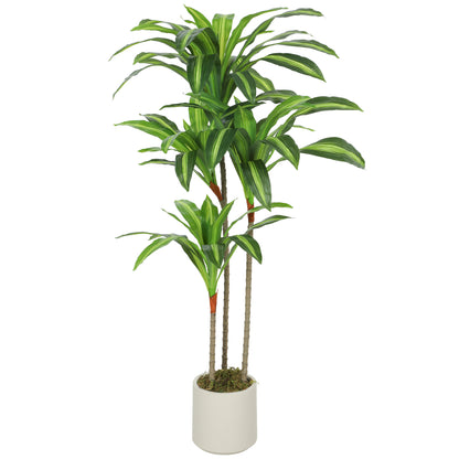 120cm Artificial Dracaena Tree with Bendable Trunks for Home Decor