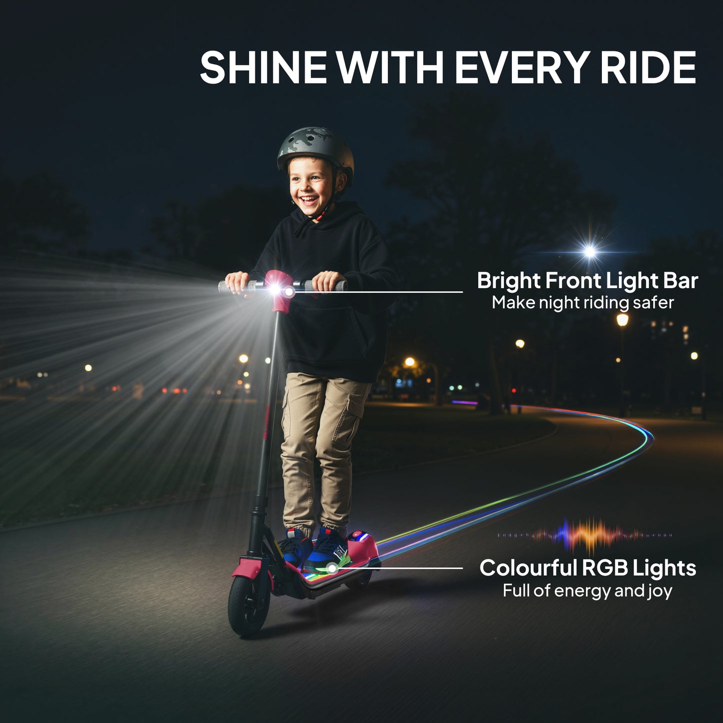 Electric Scooter, Lightweight E Scooter with LED Display, Pink