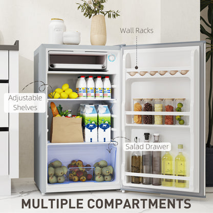 91L Freestanding Under Counter Fridge with Lock Grey
