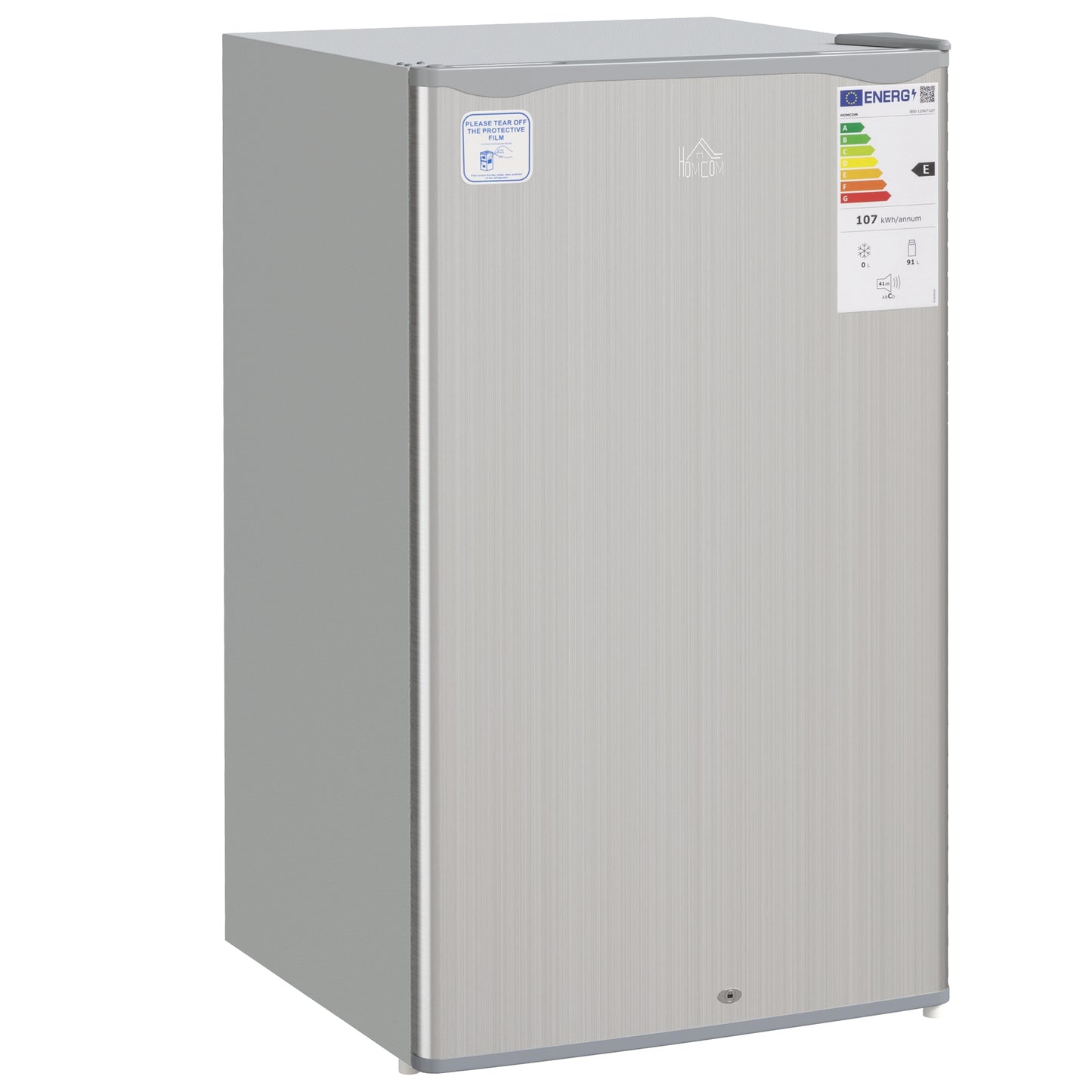 91L Freestanding Under Counter Fridge with Lock Grey