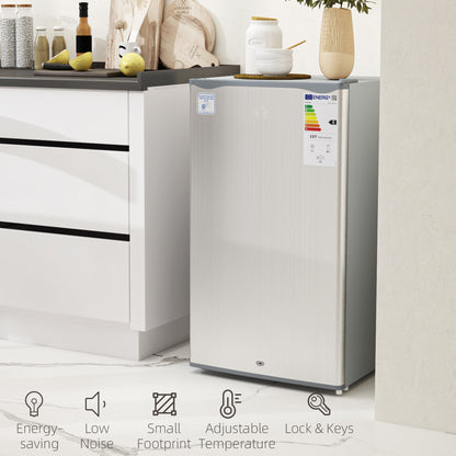 91L Freestanding Under Counter Fridge with Lock Grey