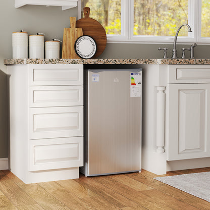 91L Freestanding Under Counter Fridge with Lock Grey