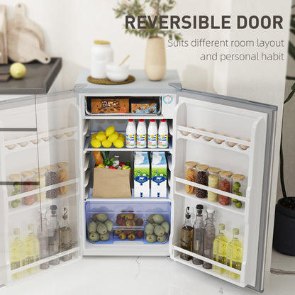 91L Freestanding Under Counter Fridge with Lock Grey