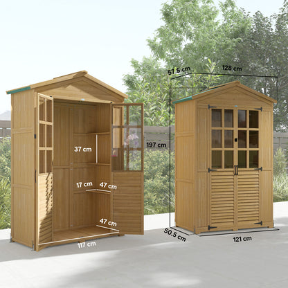 Outdoor Storage Cabinet Waterproof Light Brown
