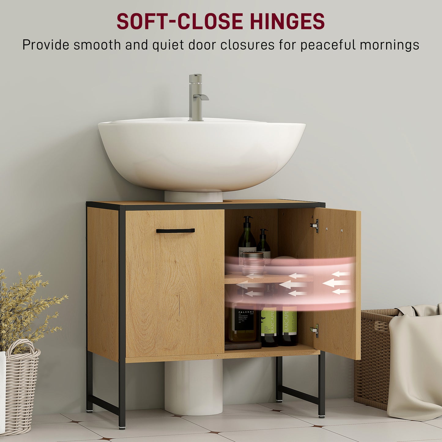 Bathroom Under Sink Cabinet for Basin without or with Pedestal Nature