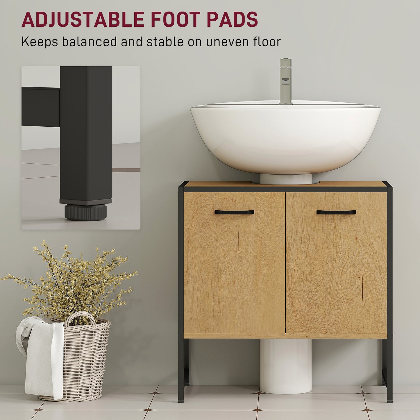 Bathroom Under Sink Cabinet for Basin without or with Pedestal Nature
